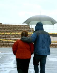 Imagen secundaria 2 - La lluvia origina un deslizamiento en la ladera de Igeldo que obliga a cerrar el paso
