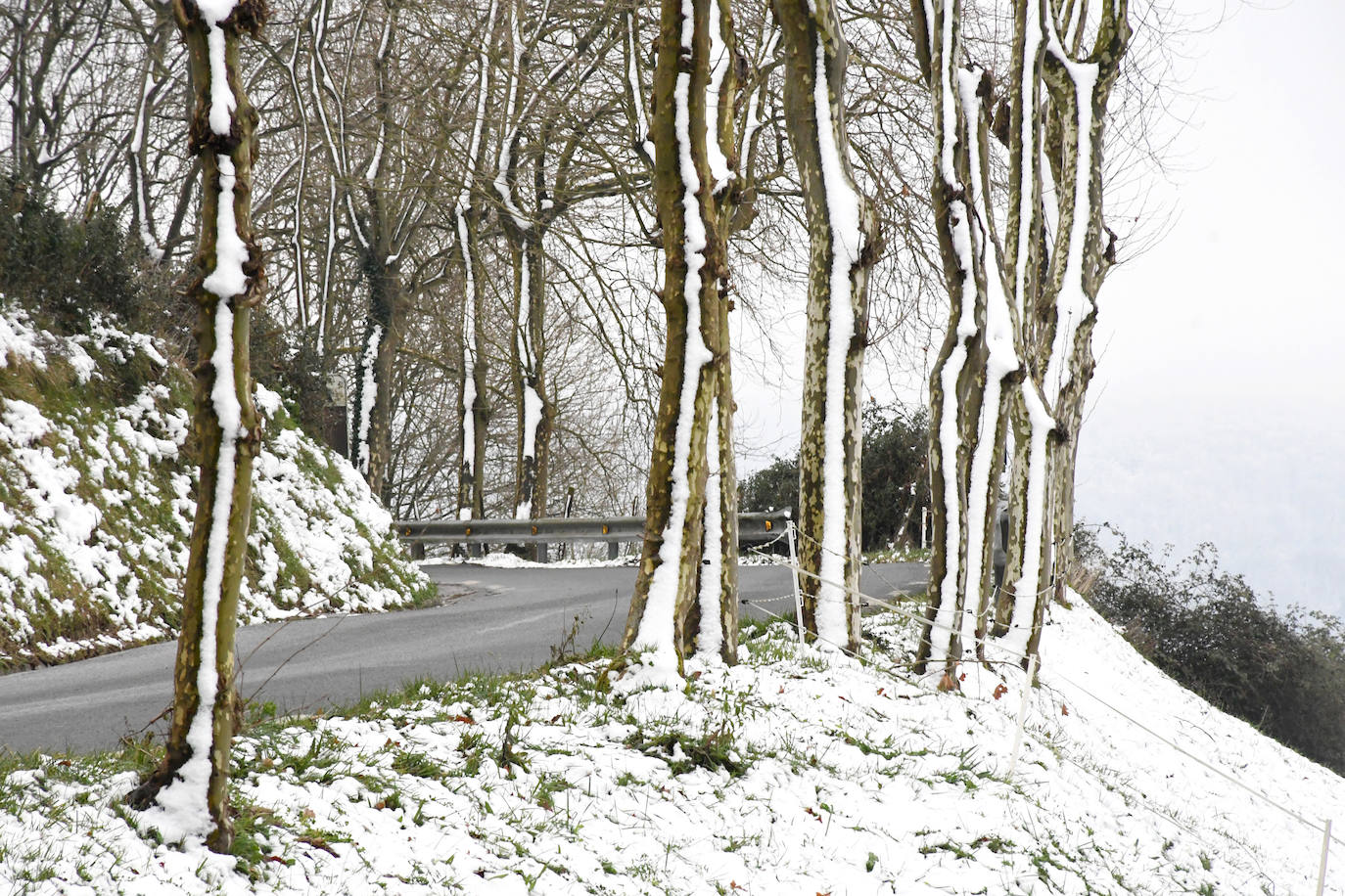 Multitud de personas han disfrutado de la nieve en puntos como el monte Uzturre, Larraiz, el alto de Arrate o la ermita de La Antigua. También se han teñido de blanco los pueblos de Albiztur, Gaztelu, Izaskun, Alkiza y Leaburu.