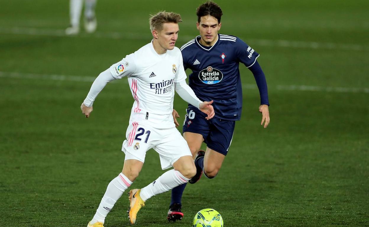 Odegaard, en el choque ante el Celta del pasado 2 de enero. 