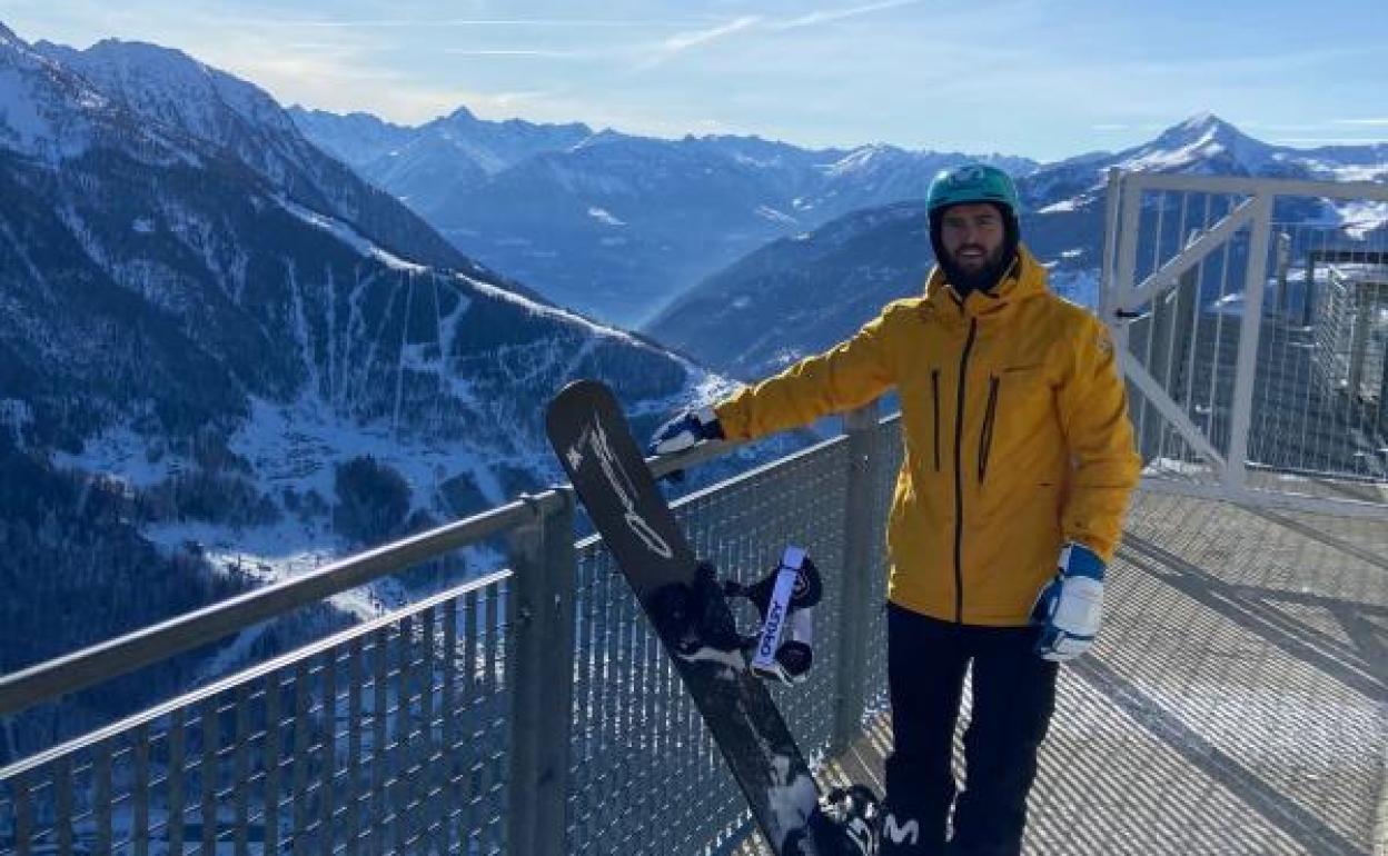 Preparado. Lucas Eguibar, en Valmalenco (Italia), donde el sábado arrancará la Copa del Mundo. 