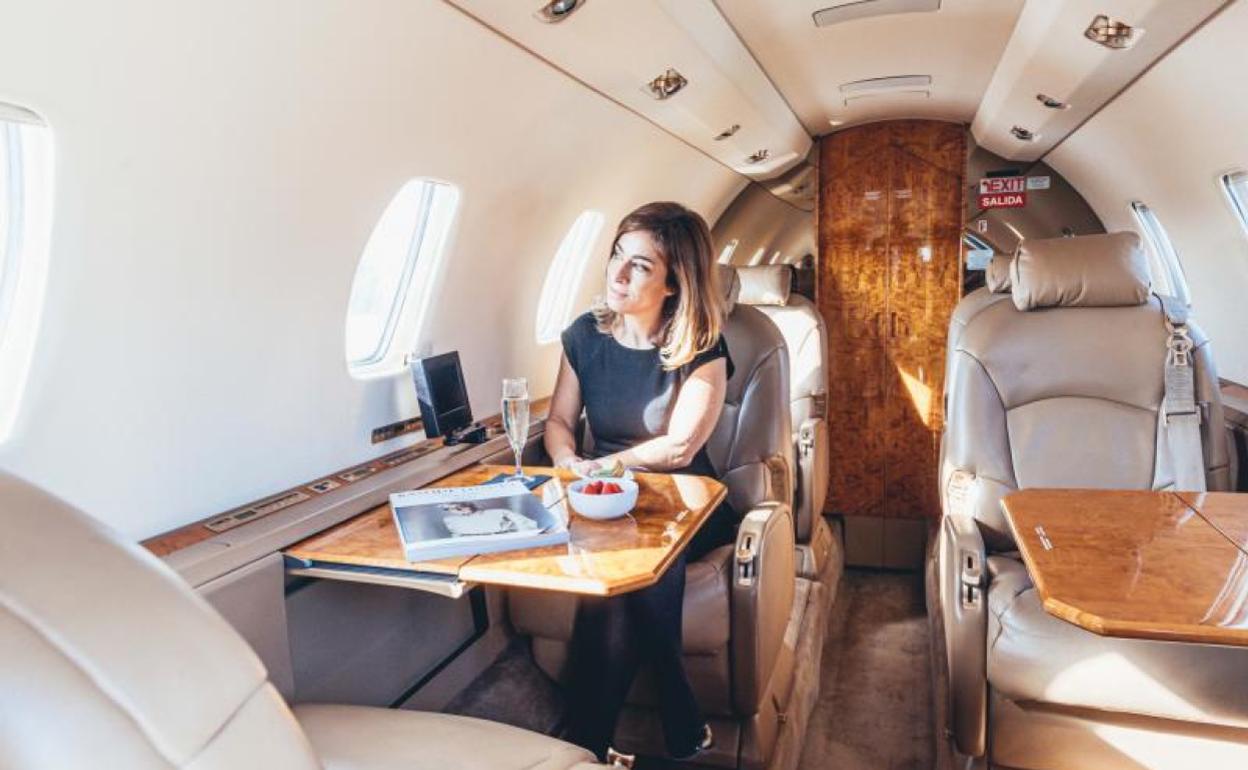 Interior del avión que Basque Luxury va a utilizar para su nuevo servicio