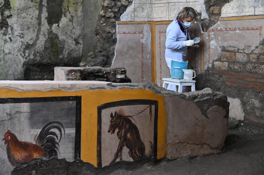 La ciudad romana de Pompeya, un vasto sitio arqueológico ubicado en la región de Campania, es el lugar de trabajo de decenas de arqueólogos e historiadores que, campaña tras campaña, desentierran el pasado de la ciudad que, en el año 79 d.C. quedó enterrado bajo metros de cenizas tras la erupción del monte Vesubio.