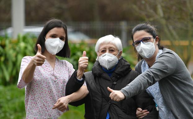 Agustina Carrillo, de 91 años, de la esidencia Argixao de Zumarraga