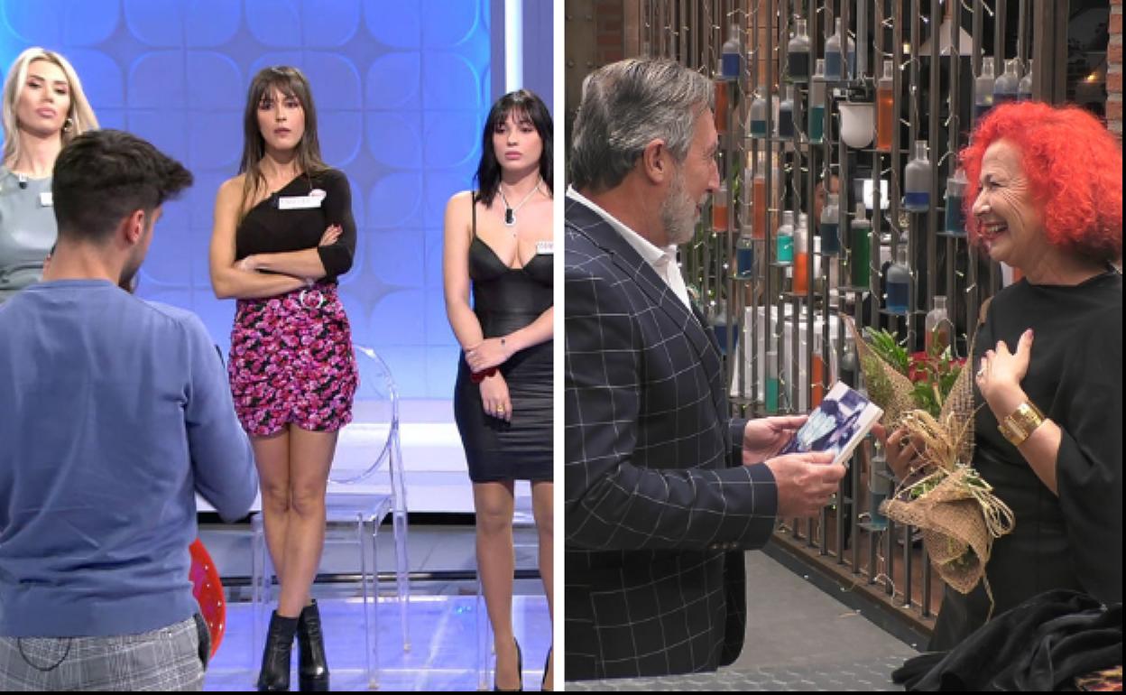 'Mujeres y hombres y viceversa' se estrenó en Telecinco. A su lado, Carlos Sobera en 'First Dates', uno de los espacios más exitosos que emite Cuatro.