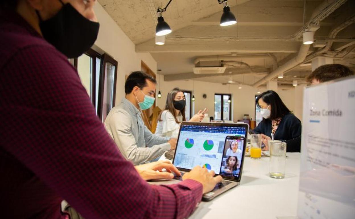 Trabajadores de Startup Campus, durante una jornada de trabajo 