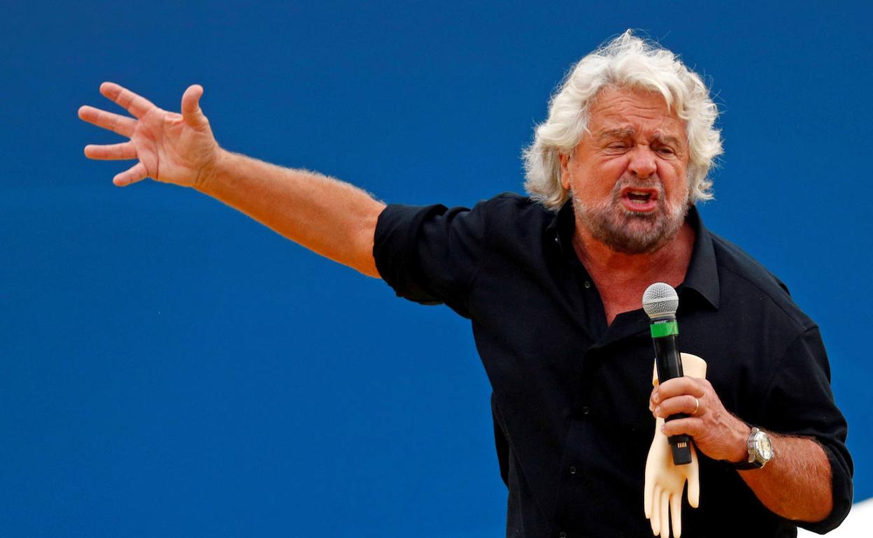 Beppe Grillo, líder del Movimiento 5 Estrellas.