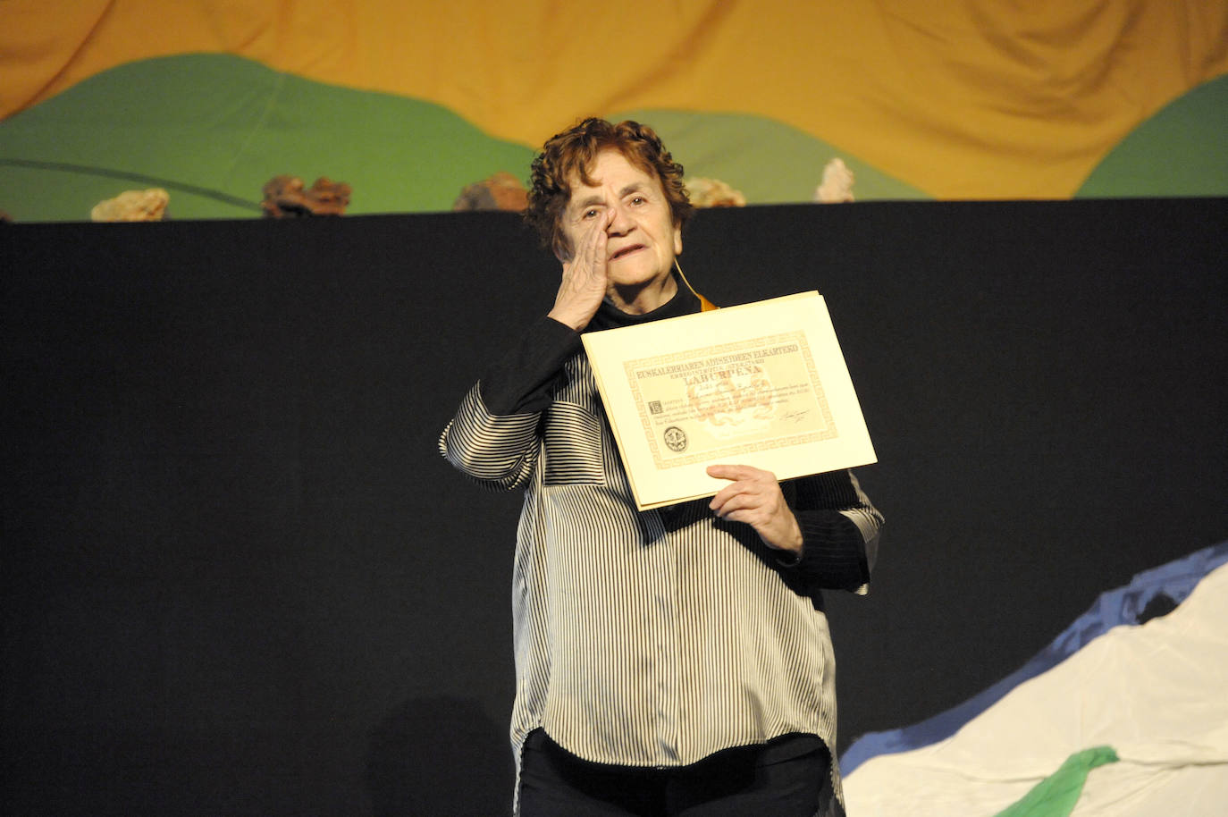 La titiritera y confundadora de Txontxongillo Taldea, Enkarni Genua, ingresa como socia de número en la Real Sociedad Bascongada de Amigos del País