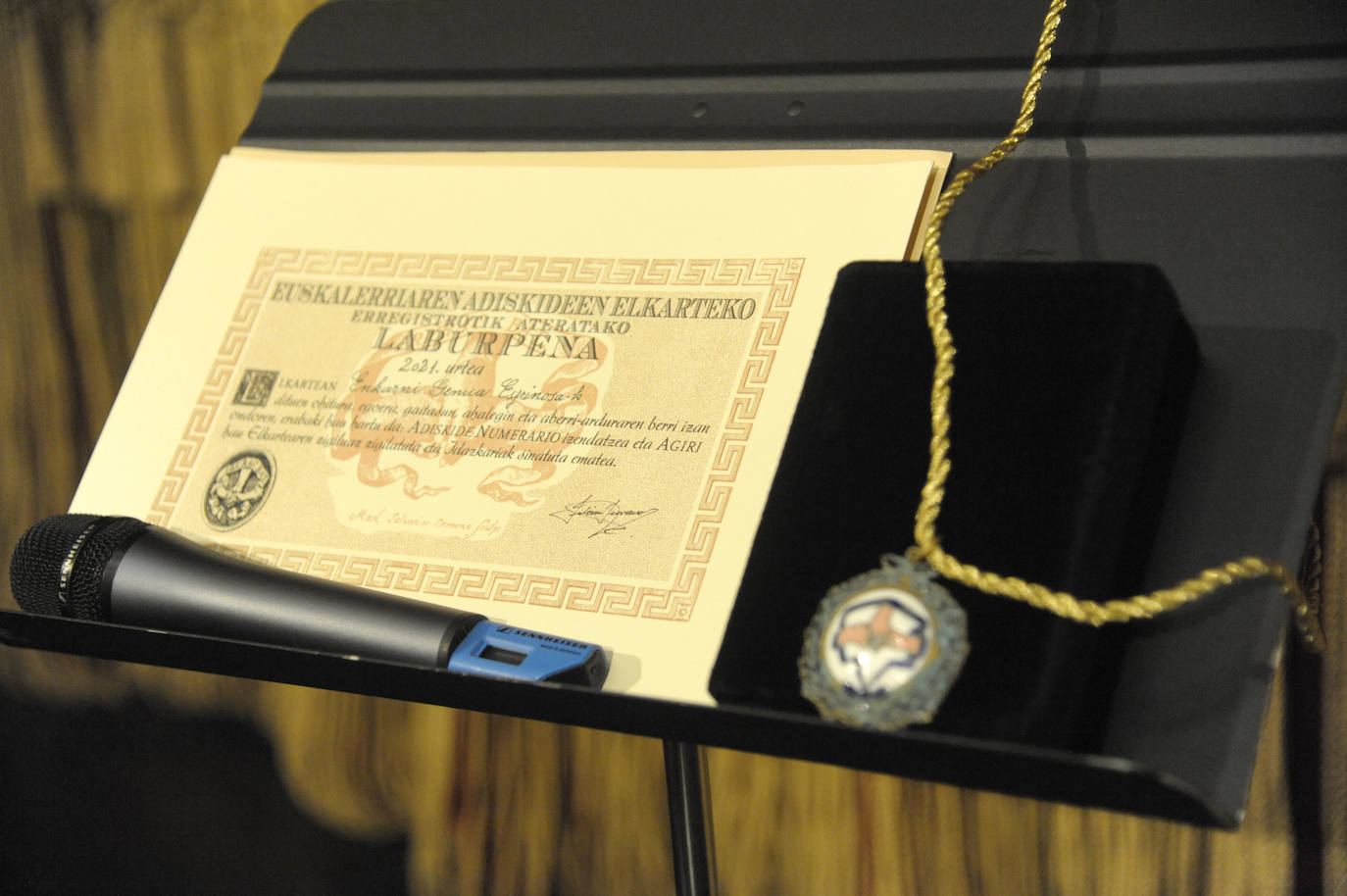 La titiritera y confundadora de Txontxongillo Taldea, Enkarni Genua, ingresa como socia de número en la Real Sociedad Bascongada de Amigos del País