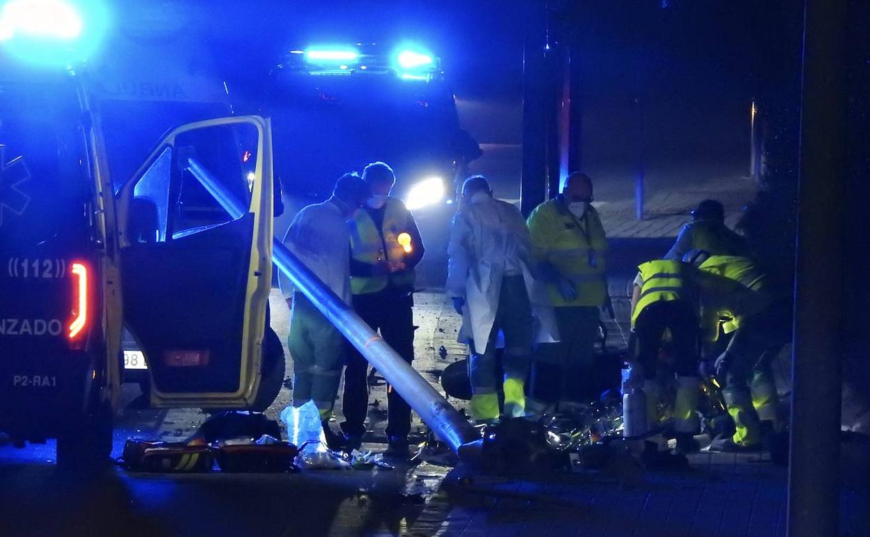 Una vista del accidente.