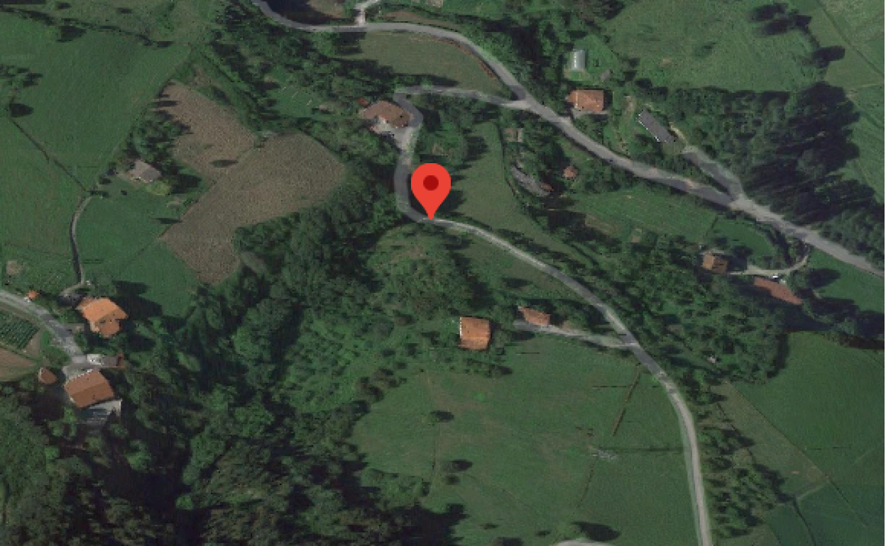 Zona donde se ha accidentado un ciclista en Elgoibar.