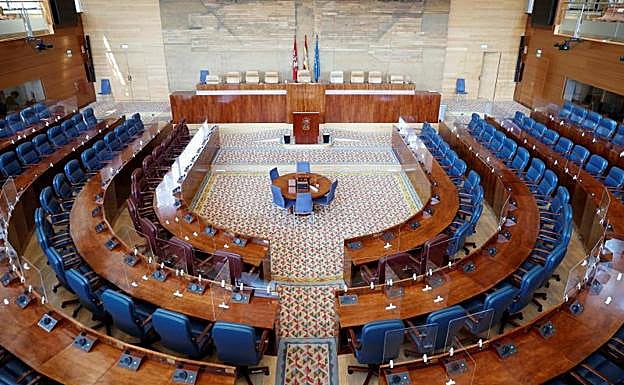 Sala de Plenos de la Asamblea de Madrid.