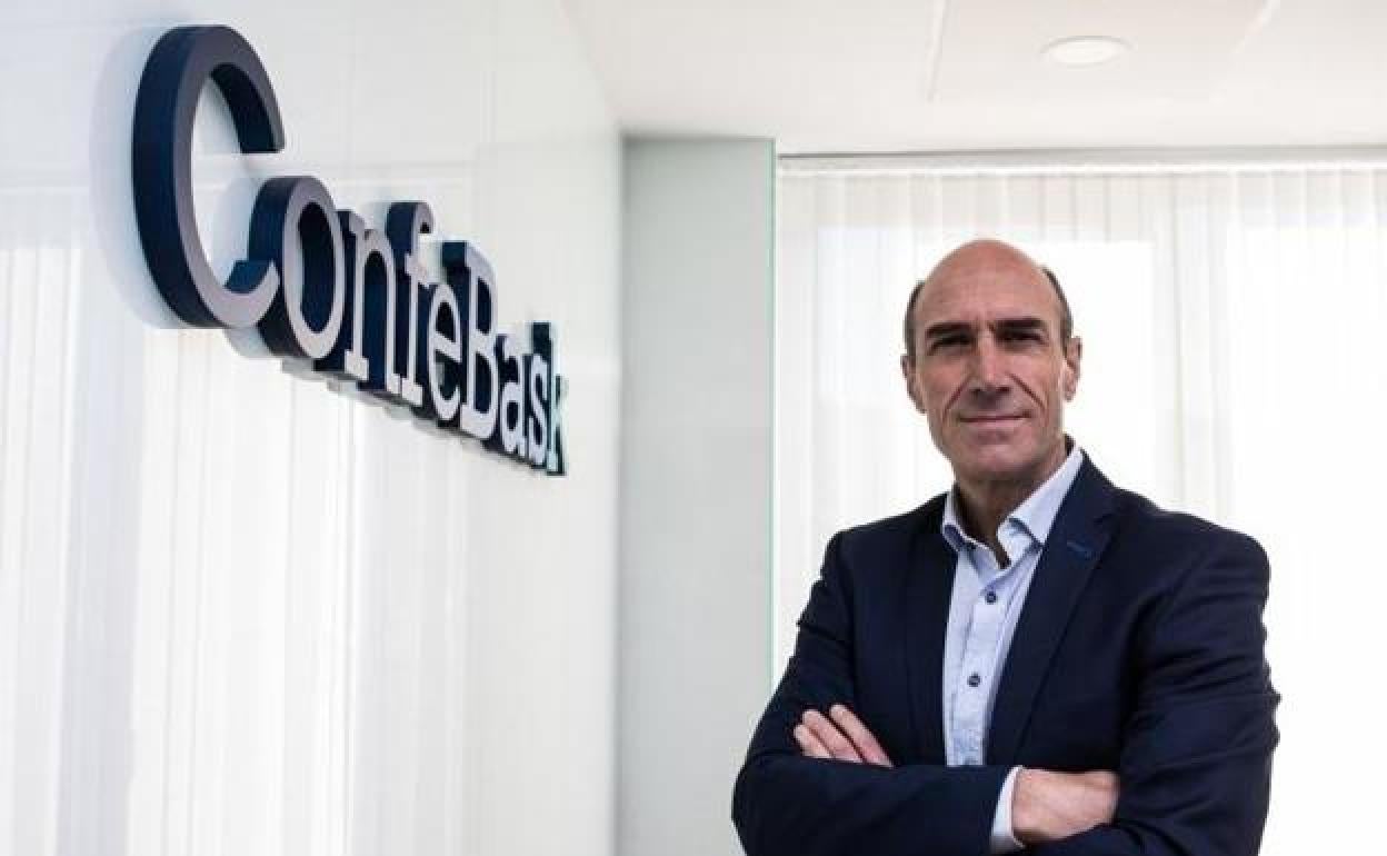 Eduardo Zubiaurre, en la sede de Confebask. 