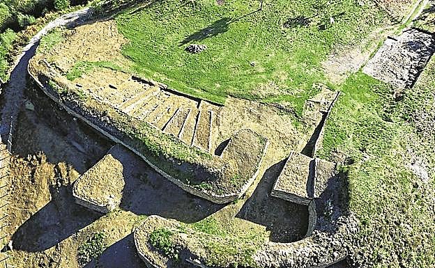 Vista del castro de Arrola, de la Edad del Hierro. Diputación foral de Bizkaia