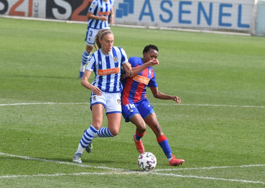 Las azulgranas han frenado la buena racha de las txuri-urdin este mediodía en Zubieta.