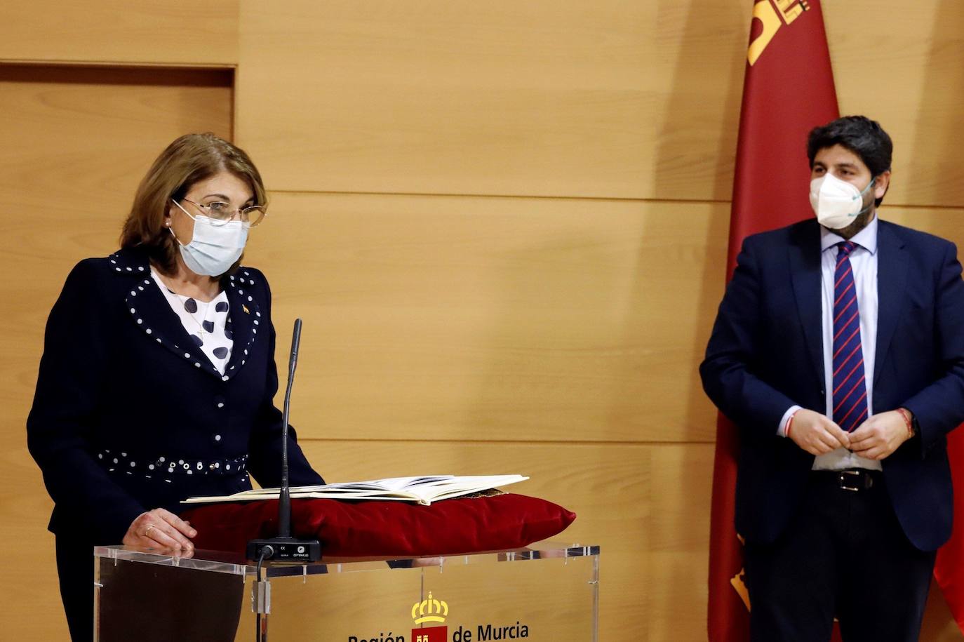 La nueva consejera de Educación de Murcia en su toma de posesión.