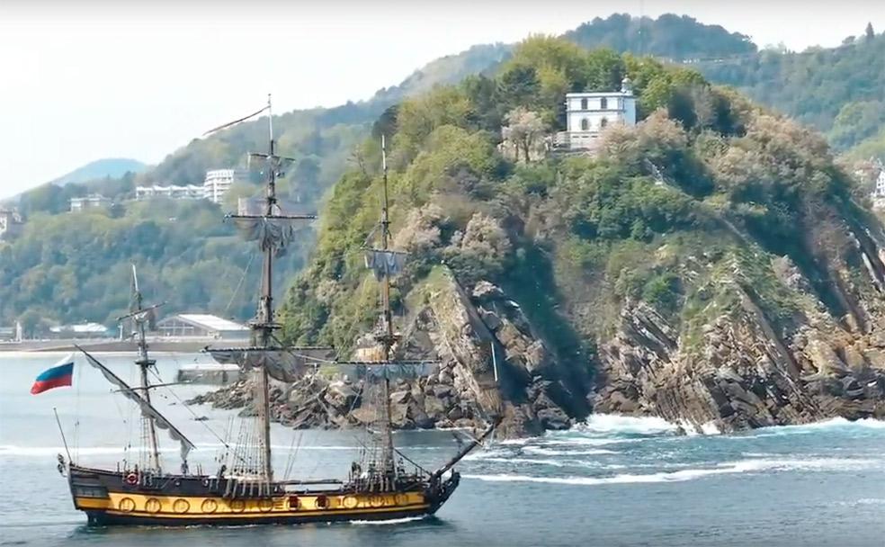 Vídeo: La fragata rusa 'Shtandart' en La Concha. 