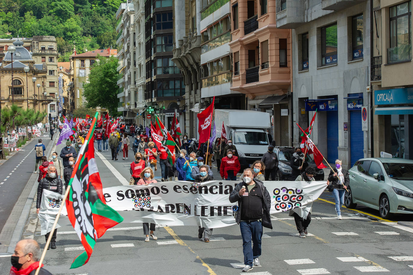 Fotos: Movilización contenida por el Primero de Mayo