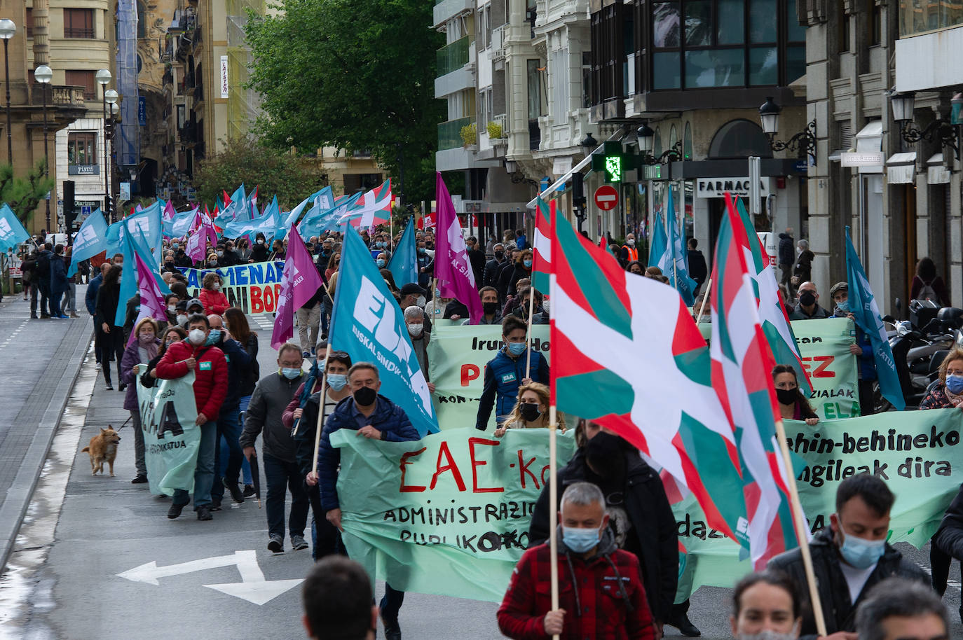 Fotos: Movilización contenida por el Primero de Mayo