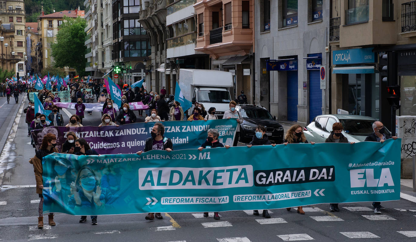 Fotos: Movilización contenida por el Primero de Mayo