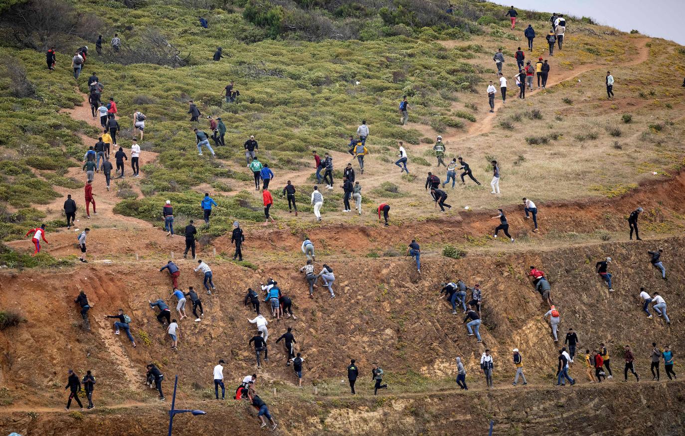 Fotos: Llegada masiva de inmigrantes a Ceuta