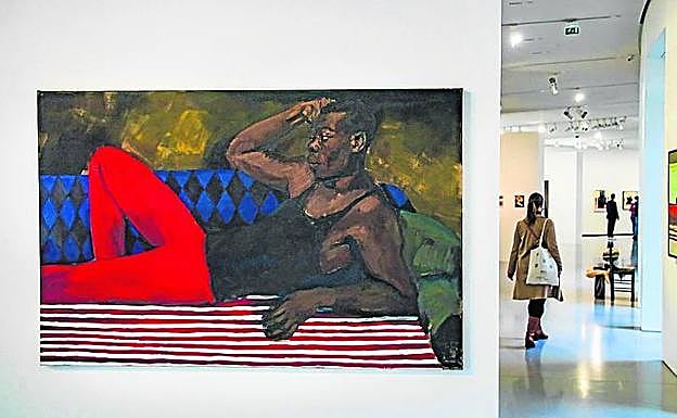 Lienzo de la artista británica Lynette Yiadom-Boakye.