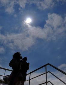 Imagen secundaria 2 - Así se ha visto el eclipse solar desde Gipuzkoa