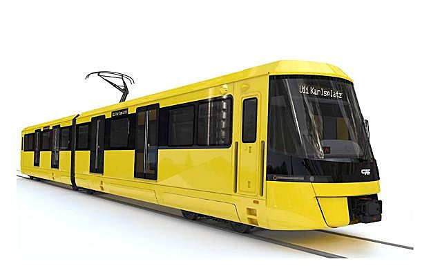 Unidad que CAF sumninistrará a la ciudad de Essen. 