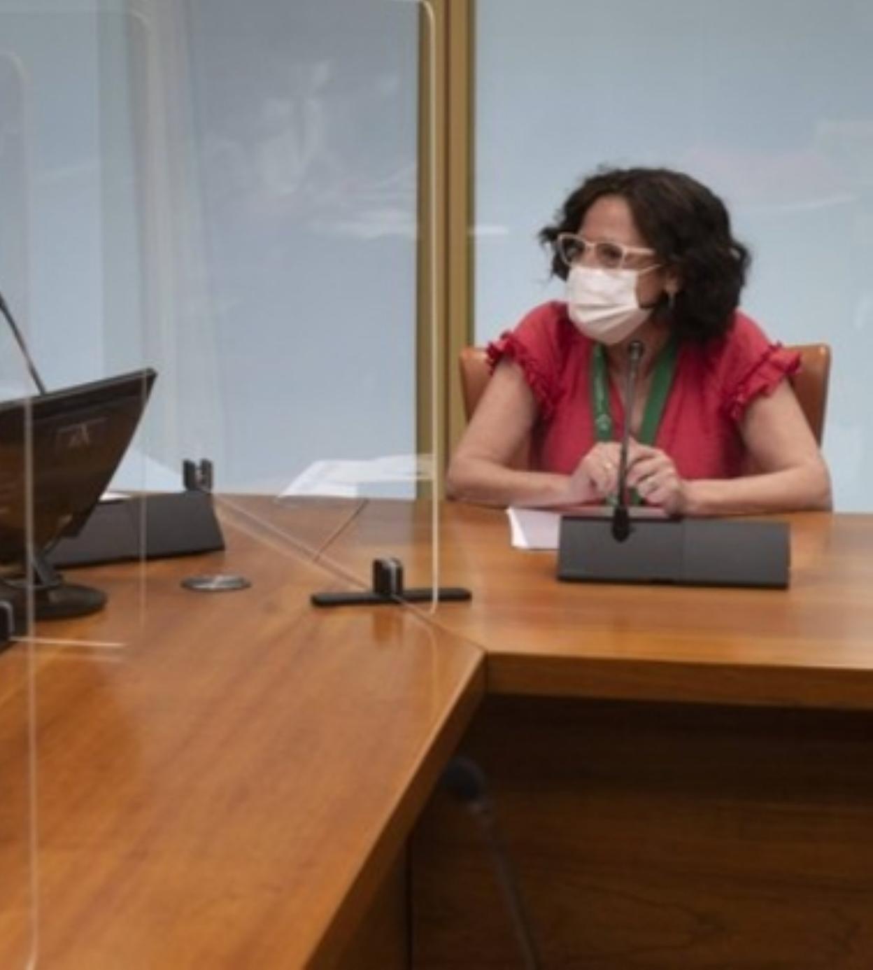 Yolanda Ruiz, en el Parlamento.