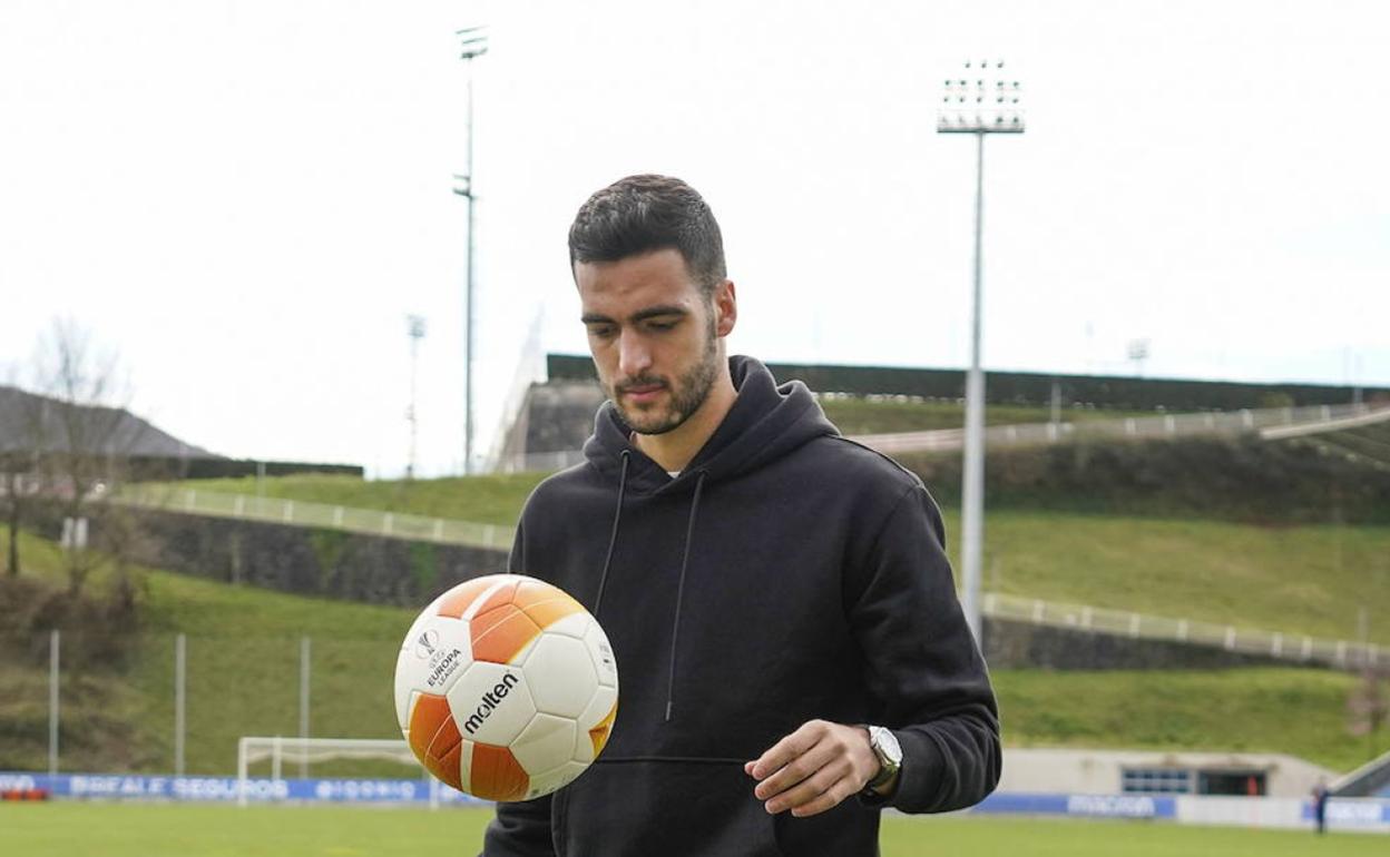 Mikel Merino da tacadas en Zubieta. 