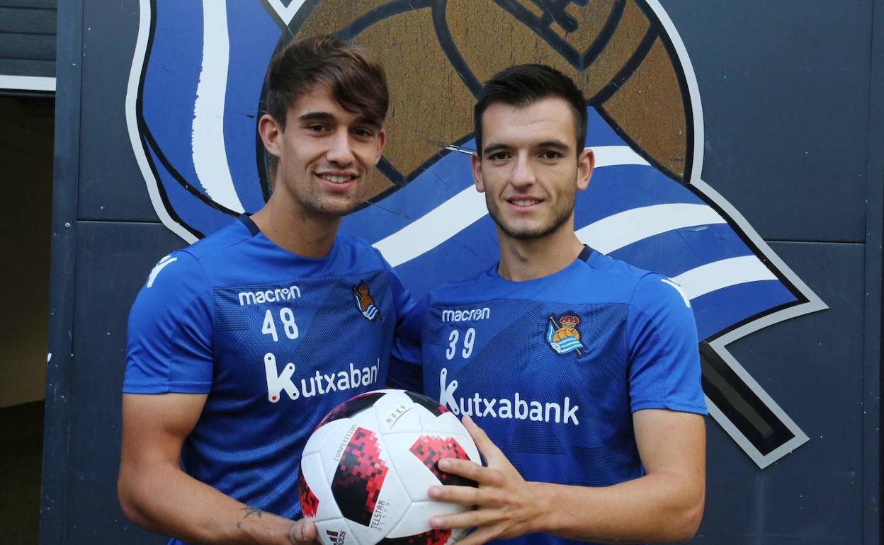 Lapeña y Gorostidi, juntos en Zubieta en 2018.