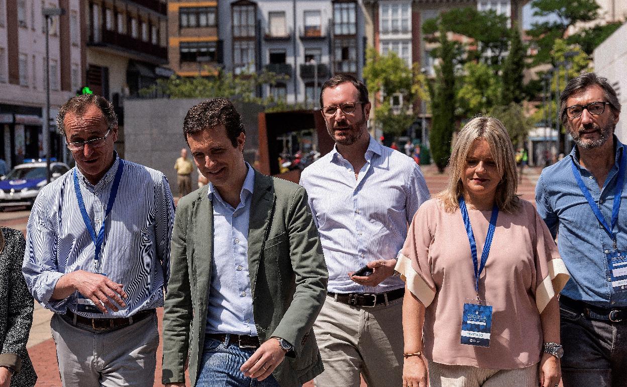 El presidente del PP, Pablo Casado, hace dos años durante la 'Escuela de Verano Miguel Ángel Blanco'. 