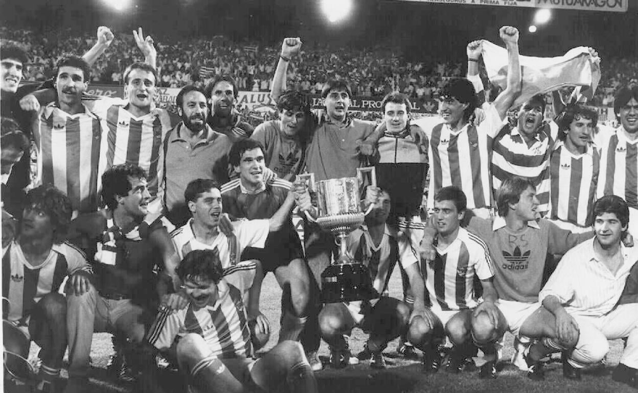 La Real Sociedad recuerda la Copa del Rey conquistada en la 86/87
