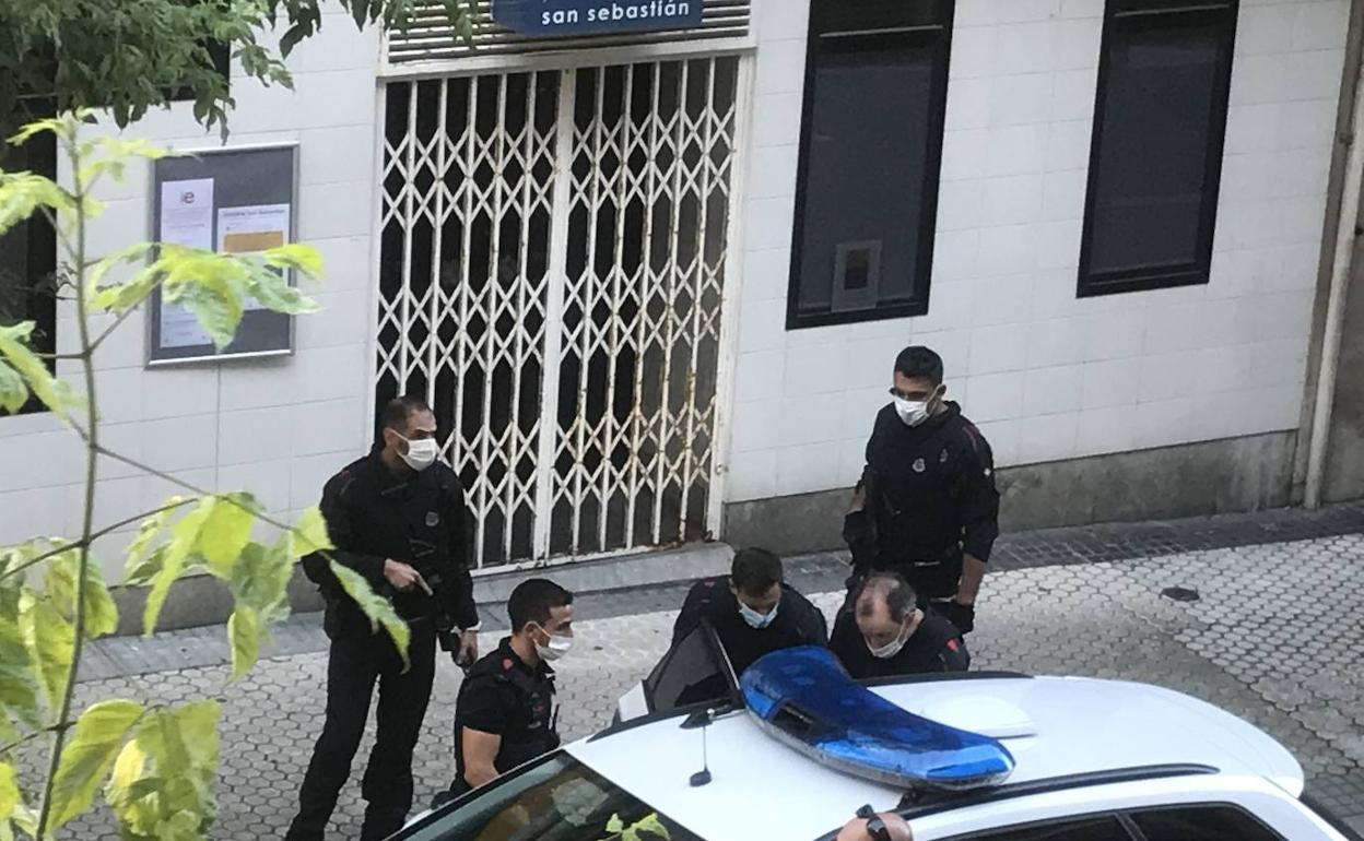 La detención del presunto asesino de Murchante en el barrio donostiarra de Gros.
