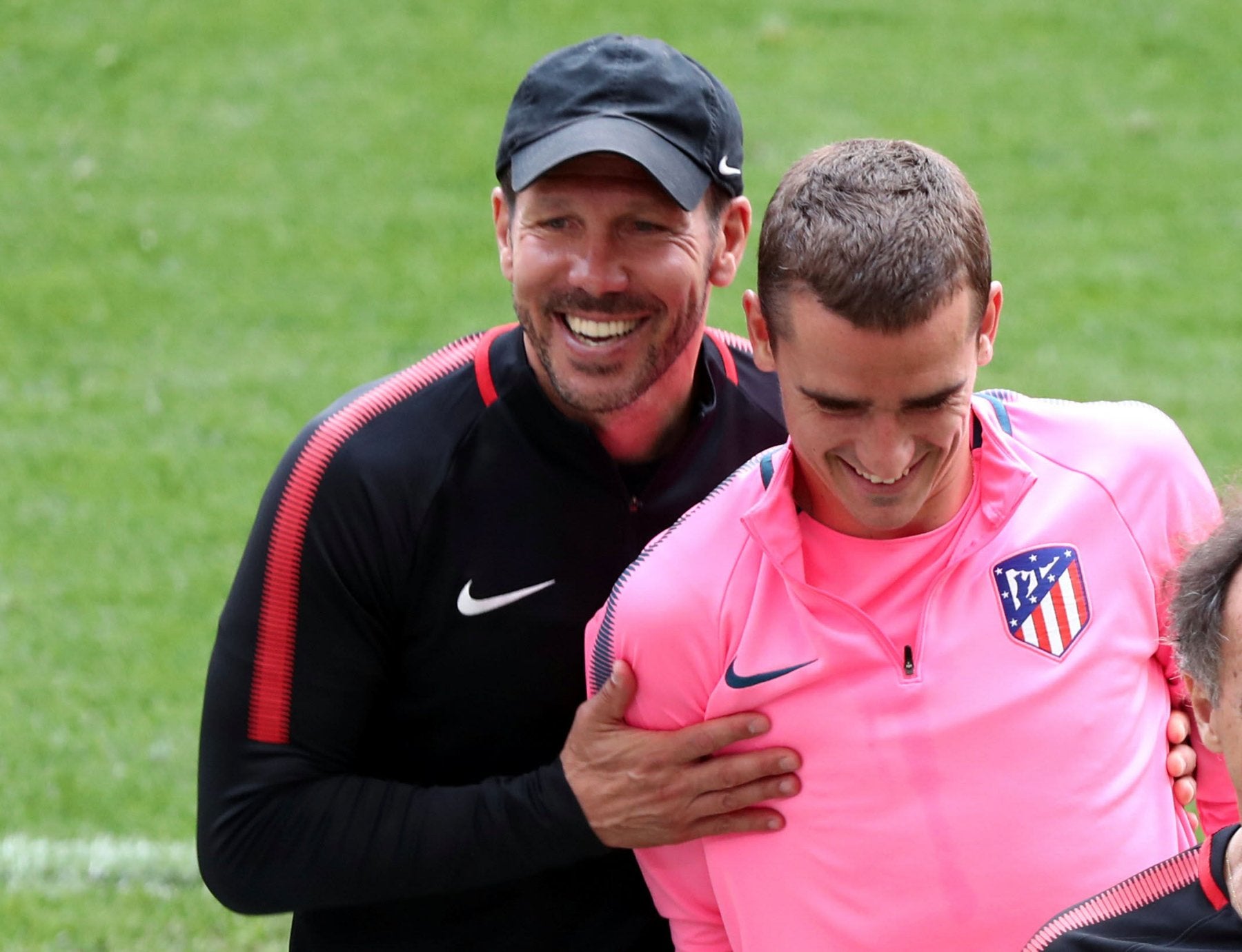 Simeone y Griezmann en una imagen de archivo. 