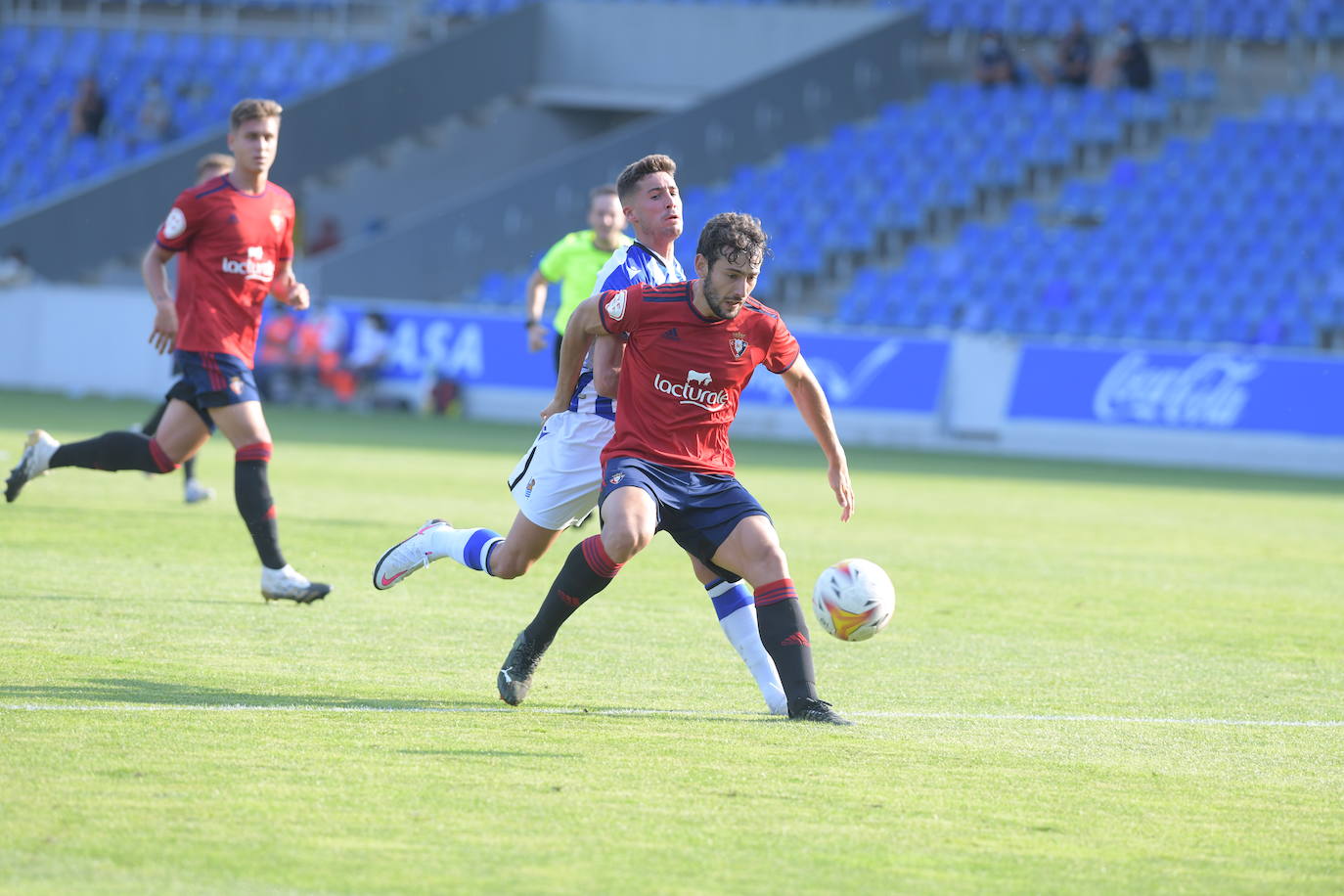 El Sanse se impuso por 3-1 al Osasuna B. El navarro ya suma dos tantos, el de este martes de penalti, mientras que el riojano aprovechó un regalo de Roberto López para vencer al conjunto navarro.