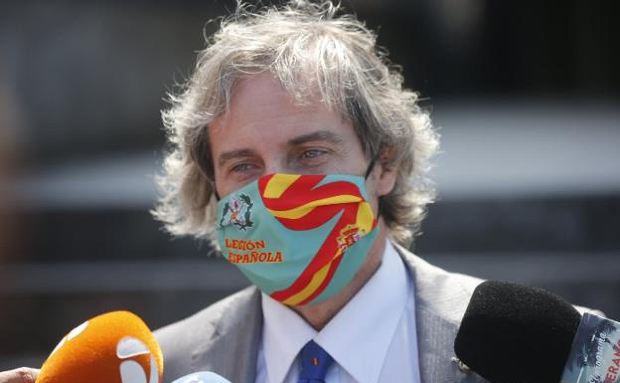 El abogado Germán Inclán, a la salida del juzgado. 