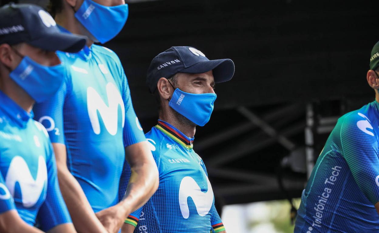 Alejandro Valverde, en la presentación del pasado Tour de Francia. 