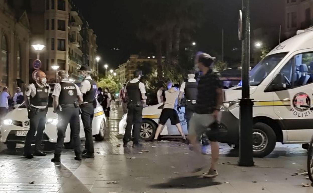 Imagen de los altercados que tuvieron lugar el fin de semana.