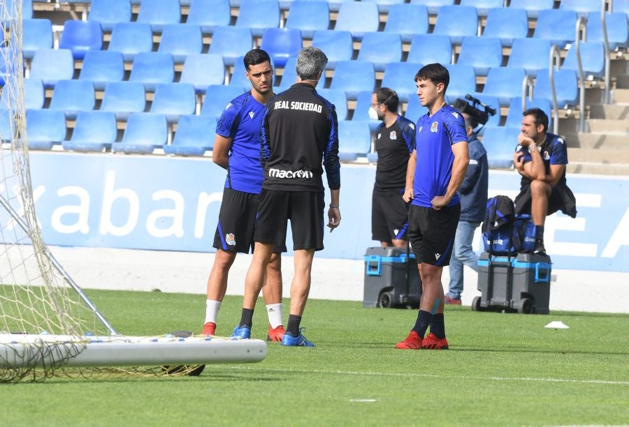 Fotos: Isak vuelve a entrenar en Zubieta