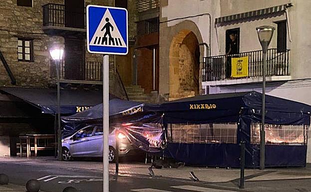 Imagen del accidente ocurrido en Orio. 