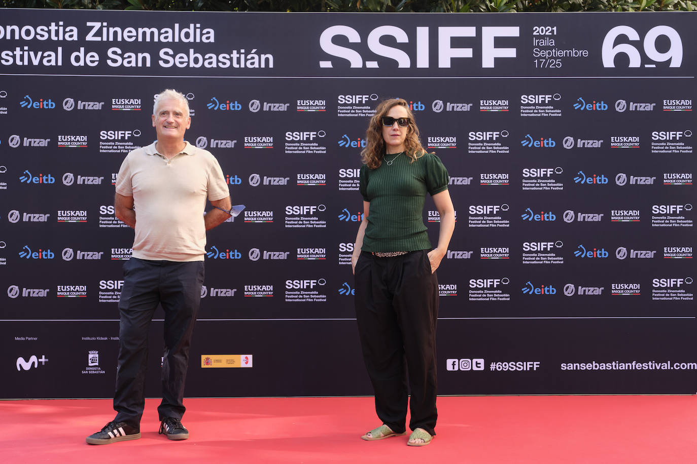 José Luis Rebordinos (Zinemaldi), Jaime Otamendi (Donostia Kultura), Bingen Zupiria (Departamento de Cultura) e Irene Larraza (Instituto Etxepare), en la presentación de las películas vascas que van a participar en el Festival.