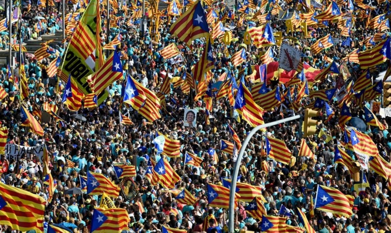 Manifestación de la Diada de 2019 en Barcelona. 