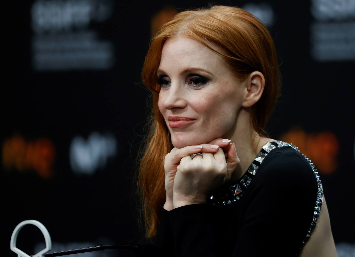 El equipo de 'The Eyes of Tamy Faye' presenta este viernes (16.00 horas) su película a concurso en la Sección Oficial del Zinemaldia. La actriz americana Jessica Chastain ha sido unas de las grandes atracciones del photocall que ha tenido lugar en la terraza del Kursaal.