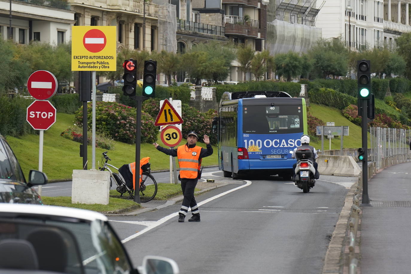 Fotos: Coto a los vehículos privados en La Concha