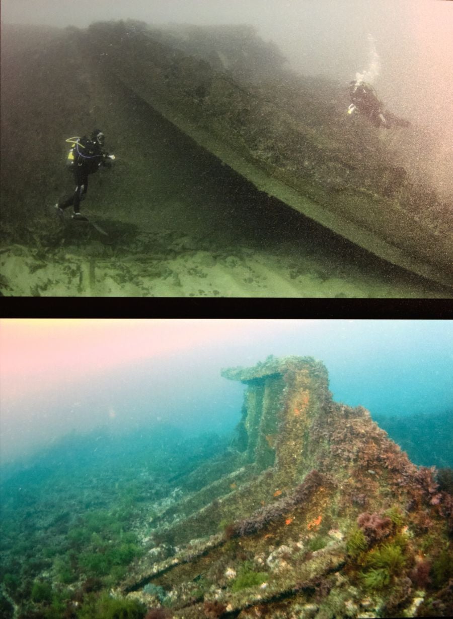 Fotos: El mercante alemán que se hundió en Monpás en 1942
