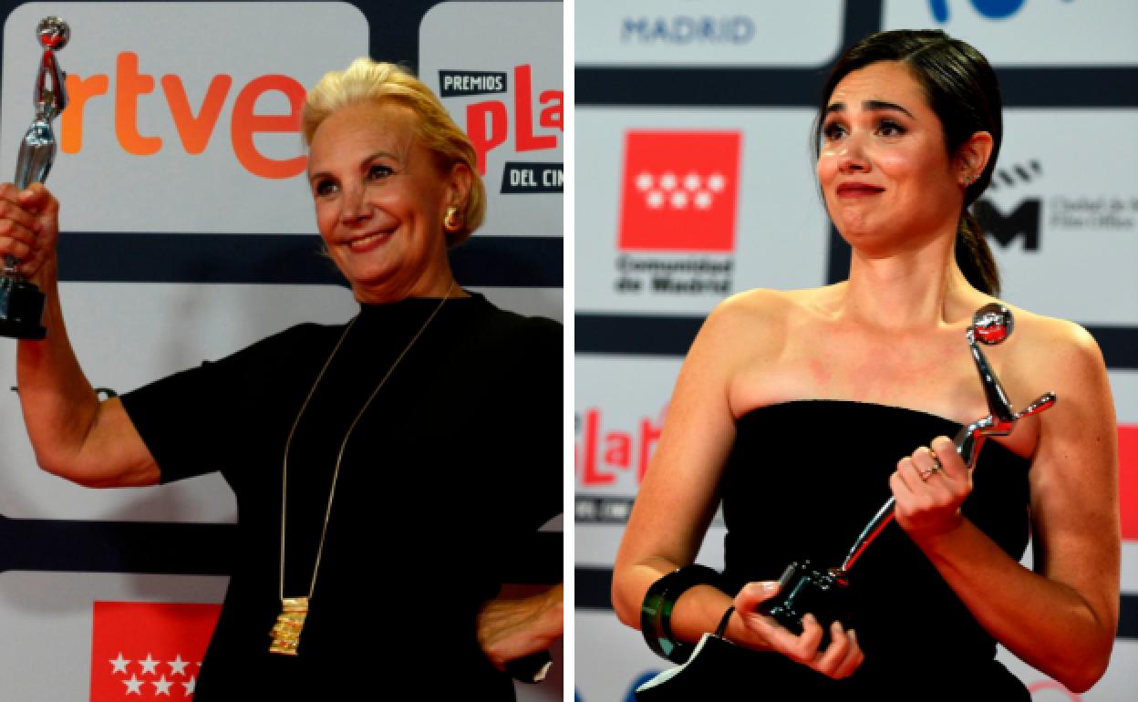 Elena Irureta y Loreto Mauleón, con sus galardones