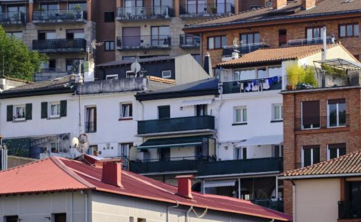 Bloques de viviendas en Donostia. 