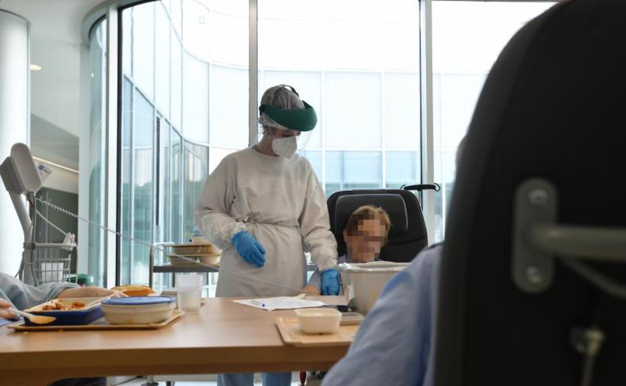 En la unidad del Hospital de Eibar para residentes contagiados ya no hay nadie ingresado. 