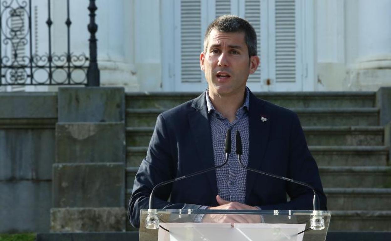 Arkaitz Rodr´uez el día de la declaración de Aiete. 