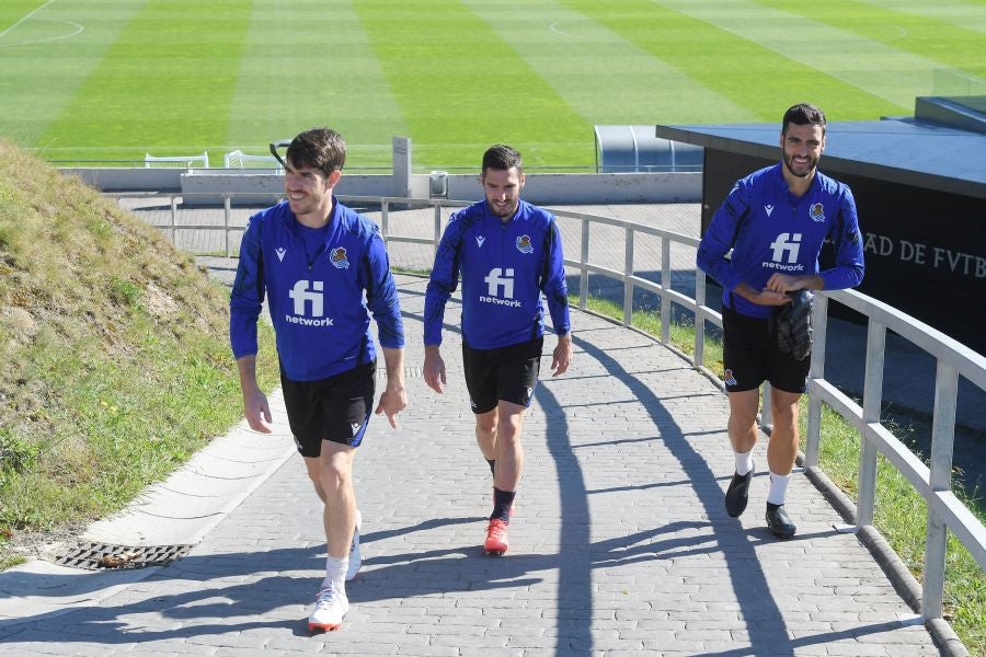 Fotos: Último entrenamiento antes de viajar al Wanda